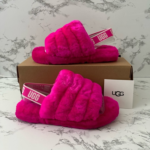 UGG Shoes Ugg Fluff Yeah Fuchsia Pink Slides Slippers Poshmark